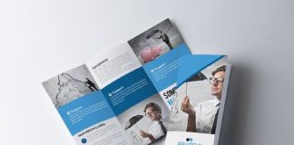 Medical infographic : Business Trifold Brochure Template. Medical Infographic