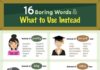 Educational infographic : 16 Boring Words & What to Use Instead (Infographic)