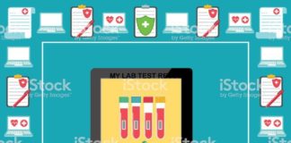 Healthcare infographic : Flat Design Healthcare Infographic with flat design icons. Test…