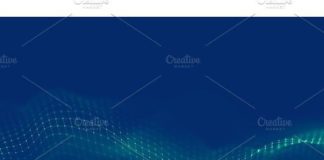 Science infographic – Music background. Big Data Particle Flow Visualisation. Science infographic futu…