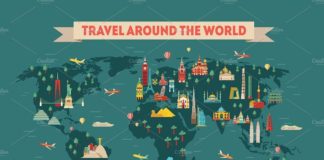 Travel infographic – Travel. Maps. Calendars 2018 #colorful#skyline#europe#world