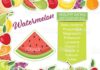 Food infographic – Infographic with nutritional facts for fruits on a white base….