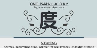Educational infographic : Educational infographic : Learn one Kanji a day with infographic: 度 (do)