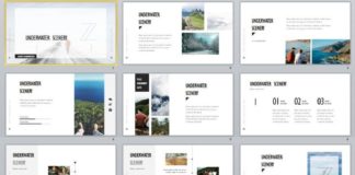 Business infographic : 24+ underwater scenery PowerPoint Template