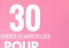 Business infographic : 30 idées d’articles pour bloguer sans dépenser
