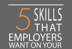 Business infographic : 5 Skills That Employees Want on Your #Resume