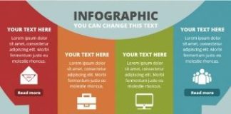Business infographic : Colored business infographic template