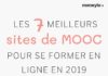 Business infographic : Cours en ligne : les 7 meilleurs sites de MOOC