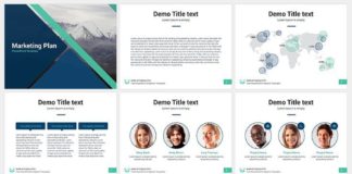 Business infographic : Marketing Plan free PowerPoint template