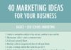 Digital Marketing : 40 Marketing Ideas For Your Business