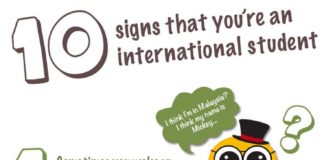 Educational infographic : 10 signs that you’re an international student. #infographic #studyabroad