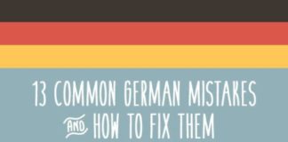 Educational infographic : 13 German Grammar Mistakes You Make & How to Fix Them Immediately