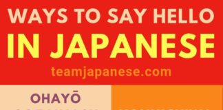 Educational infographic : 19 Different Ways to Say Hello in Japanese