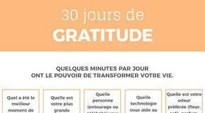 Educational infographic : 30 jours de gratitude
