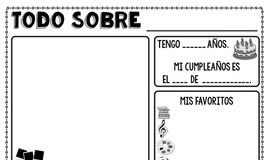 Educational infographic : All About Me Back to School Freebie (Spanish & English)