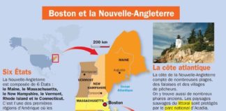Educational infographic : Boston et la Nouvelle-Angleterre