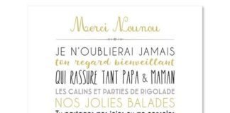 Educational infographic : Carte & Affiche “Merci NOUNOU”
