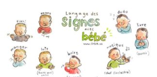 Educational infographic : EN – Baby sign language poster (ENGLISH PRINTABLE) – Sign with baby communication to print, new mom, parents gift, speak, illustration A4 A3