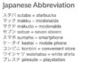 Educational infographic : Educational infographic : Abbreviations of western things. – Japan, Japanese words, vocabulary, learning
