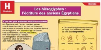 Educational infographic : Educational infographic : Educational infographic : Les hiéroglyphes : l’écriture des anciens Égypt…