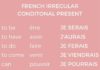 Educational infographic : french irregular conditional