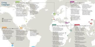 Educational infographic : Educational infographic : living languages