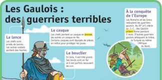 Educational infographic : Fiche exposés : Les Gaulois : des guerriers terribles