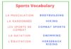 Educational infographic : French Sports Vocabulary: General