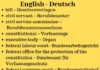 Educational infographic : German words