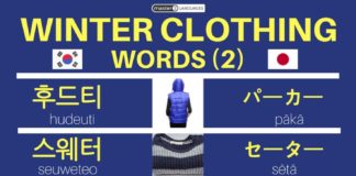 Educational infographic : How do you say “Hoody – Sweater – Hat – Earmuffs & thermals” in your language? …