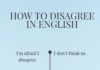 Educational infographic : How to Disagree in English |Learn English phrases you can use to show that you disagree with someone