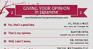 Educational infographic : How to give your opinion part 2. — Japan, Japanese words, vocabulary, learning …