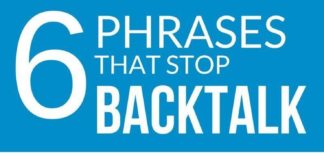 Educational infographic : INFOGRAPHIC: 6 Phrases that Stop Backtalk