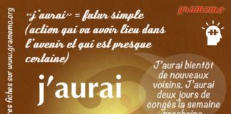 Educational infographic : J’aurai ou j’aurais ? Futur ou conditionnel