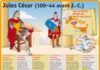 Educational infographic : Jules César (100 – 44 avant J.-C.) – Le Petit Quotidien, le seul site d'inf…