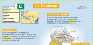 Educational infographic : Le Pakistan