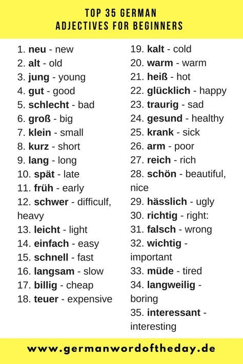Educational infographic : Learn German | Basic German words | German