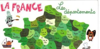 Educational infographic : Les départements français