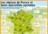 Educational infographic : Les régions de France et leurs spécialités agricoles