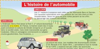 Educational infographic : L’histoire de l’automobile