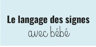 Educational infographic : Mes premiers signes avec bébé