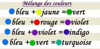 Educational infographic : Mélange des couleurs
