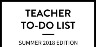 Educational infographic : Teacher To-Do List: Summer 2018 Edition