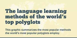 Educational infographic : language learning methods infographic