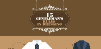 Fashion infographic : 15 Gentleman’s Rules in Dressing #infographic