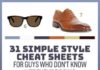 Fashion infographic : 31 Simple Style Cheat Sheets For Guys Who Don’t Know WTF They’re Doing