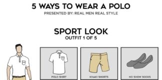 Fashion infographic : 5 Ways To Wear A Polo Infographic