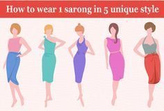 Fashion infographic : 9 Styles to tie a Sarong You will definitely love