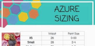 Fashion infographic : Azure Sizing www.facebook.com/groups/LuLaRoewithBridgetBurton