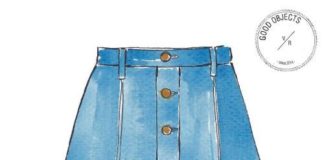 Fashion infographic : Bons objets – Tendance: jupe en jean. il y en a partout! #goodobjects #denimskir…